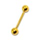 Piercing Arcade Droit Anodisé Doré Boules