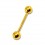 Piercing Arcade Droit Anodisé Doré Boules
