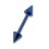 Blue Anodized Eyebrow Straight Barbell w/ Spikes