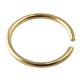 Nasenpiercing Micro-Ring D&uuml;nn 18 G Stahl 316L Gold Eloxiert