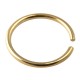 Nasenpiercing Mikro Ring Stahl 316L Gold Eloxiert
