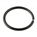 Nasenpiercing Micro-Ring D&uuml;nn 18 G Stahl 316L Schwarz Eloxiert