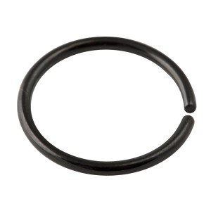 Nasenpiercing Micro-Ring Dünn 18 G Stahl 316L Schwarz Eloxiert