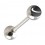 Surgical Steel Tongue Barbell w/ White/Black Nike Logo