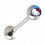Surgical Steel Tongue Barbell w/ Blue Hello Kitty