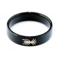 Black & UV Reactive Acrylic Ring w/ Insect Logo