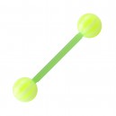 Light Green/White Bicolor Bioflex Tongue Barbell Ring