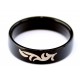 Black & UV Reactive Acrylic Ring w/ Tribal Logo