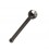Gerader Nasenpiercing-Pin Stahl 316L Blackline Kugel Strass Wei&szlig;