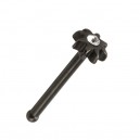 Gerader Nasenpiercing-Pin Stahl 316L Blackline Sonne Strass Weiß