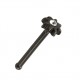 Gerader Nasenpiercing-Pin Stahl 316L Blackline Sonne Strass Weiß