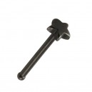 Gerader Nasenpiercing-Pin Stahl 316L Blackline Stern