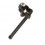 Gerader Nasenpiercing-Pin Stahl 316L Blackline Sternkontur Strass Wei&szlig;