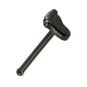 Gerader Nasenpiercing-Pin Stahl 316L Blackline Fu&szlig;