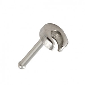 Gerader Nasenpiercing-Pin Chirurgenstahl 316L Halbmond Tribal