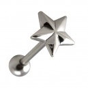 Star Casting 316L Surgical Steel Tongue Bar Ring