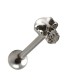 Skull Casting 316L Surgical Steel Tongue Bar Ring