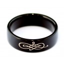 Black & UV Reactive Acrylic Ring w/ Celtic Logo