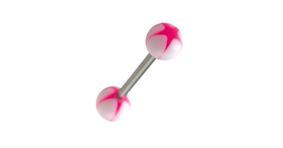 Tongue hot sale piercing white