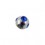 Piercing Only Ball Replacement w/ 5 Dark Blue Rhinestones 2