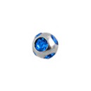 Bola de Piercing decorado con 5 Strass Azuls Claro