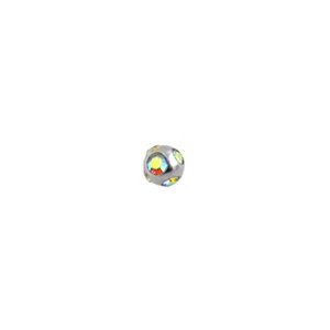 Boule de Piercing ornée de 5 Strass Multicolores