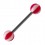 Red 8 Faces Ball Acrylic Tongue Barbell