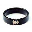 Black & UV Reactive Acrylic Ring w/ Aztec Logo