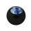 Bola de Piercing Negro Sólo con Strass Azul Claro