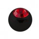 Only Piercing Replacement Black Ball with Red Strass