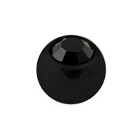 Only Piercing Replacement Black Ball with Black Strass