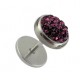 Faux Plug Oreille Disques Swarovski Cristal Violet