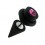 Black Earlobe Fake Plug w/ Cone & Pink Zirconium O Ring Cylinder