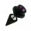 Black Earlobe Fake Plug w/ Cone & Purple Zirconium O Ring Cylinder