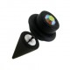 Falso Dilatador Oreja Negro Cono & Cilindro O Ring barato Zirconia Multicolor