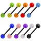 Pack 10x Transparent Marbled Acrylic Tongue Ring