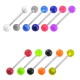 Pack 11x Transparent Acrylic Tongue Ring