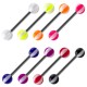 Pack 8x 8 Faces Ball Acrylic Tongue Barbell