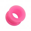 Pink Flexible Biocompatible Silicone Flesh Tunnel Ear Plug Stretcher Expander