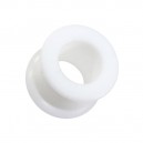 White Flexible Biocompatible Silicone Flesh Tunnel Ear Plug Stretcher Expander