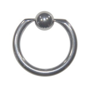 CBR- / BCR-Piercing-Ring  gro&szlig;er Gr&ouml;&szlig;e 8 oder 10 Gauge