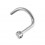 316L Surgical Steel Nose Ring w/ White Diamond