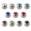 Pack 11er Nur Piercing Kugel Strassstein