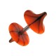 Faux Plug Champignon Acrylique Fissures Noir / Orange Clair