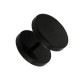 Flat Discs Black Anodized 316L Steel Fake Plug Earlobe Piercing Stud Ring
