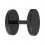 Flat Discs Black Anodized 316L Steel Fake Plug Earlobe Piercing Stud Ring