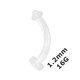 Augenbrauenpiercing-Retainer 1.2 mm / 16 G Bioflex Flexibel