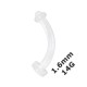 Bauchnabelpiercing-Retainer 1.6 mm / 14 G Bioflex Flexibel