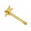 Nasenpiercing Pin Straight 14 Karat Gelbgold Stern