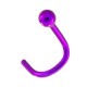 Nez Titane Grade 23 Anodisé Violet Boule